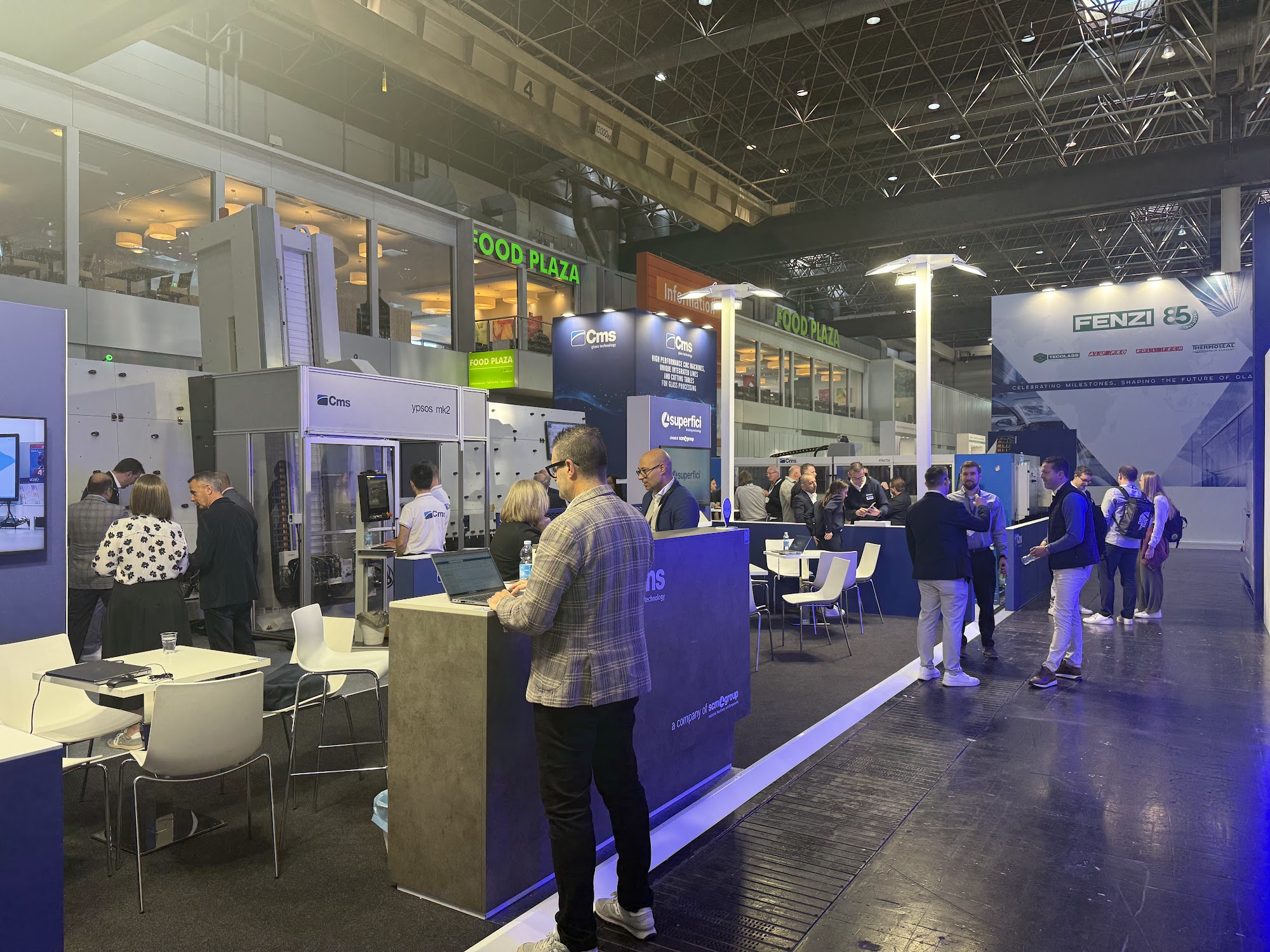 glasstec 2026 cms stand Visitors on the CMS stand at Glasstec 2026 in Düsseldorf