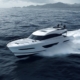 Maritimo S75 luxury motor yacht running at speed