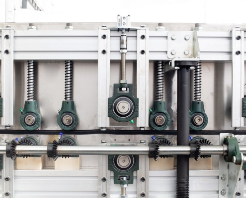 Brush shaft bearings on the Techwin TWQX-2500G-3 horizontal glass washing machine
