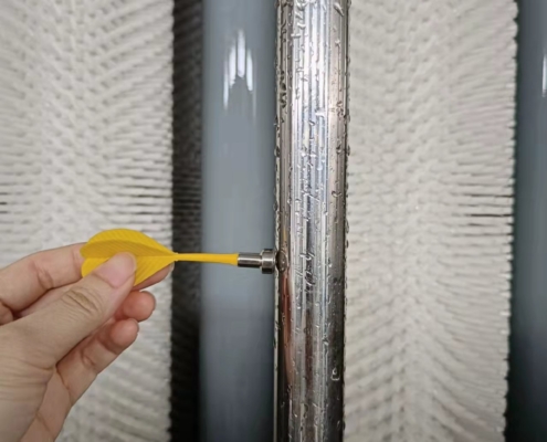 Soft brush bristles for Low-E glass on the Techwin vertical glass washing machine